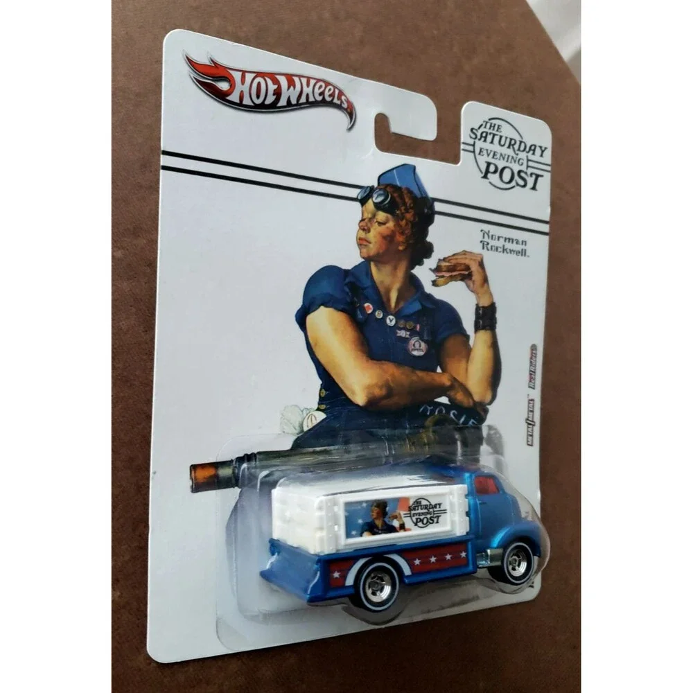 2012 Hot Wheels 1951 GMC C.O.E. Blue Nostalgic Brands Saturday Evening Post WWRR